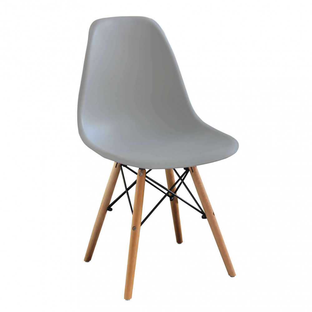 Image of Sedia Moritz Grigia 53x47x82 h cm in Legno Grigio