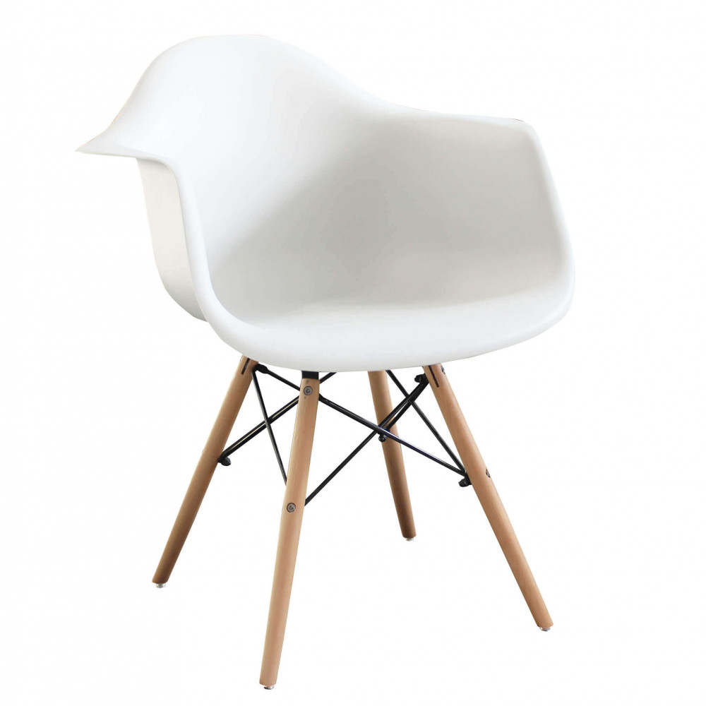 Image of Sedia Moritz 53x47x82 h cm in Legno Bianco